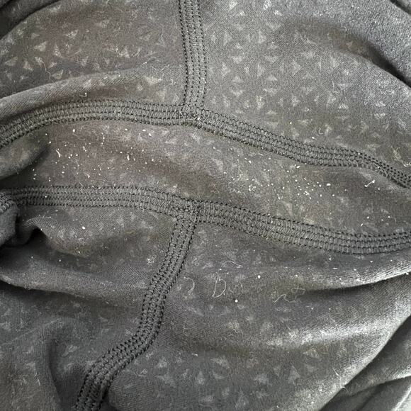 Lululemon Align Crop Leggings 21" Diverge Emboss Black Women's Size 8 Nulu Pants - Picture 8 of 11